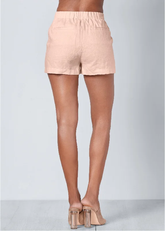 Linen shorts - Blush