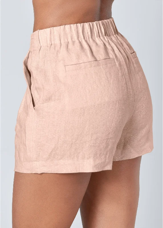 Linen shorts - Blush