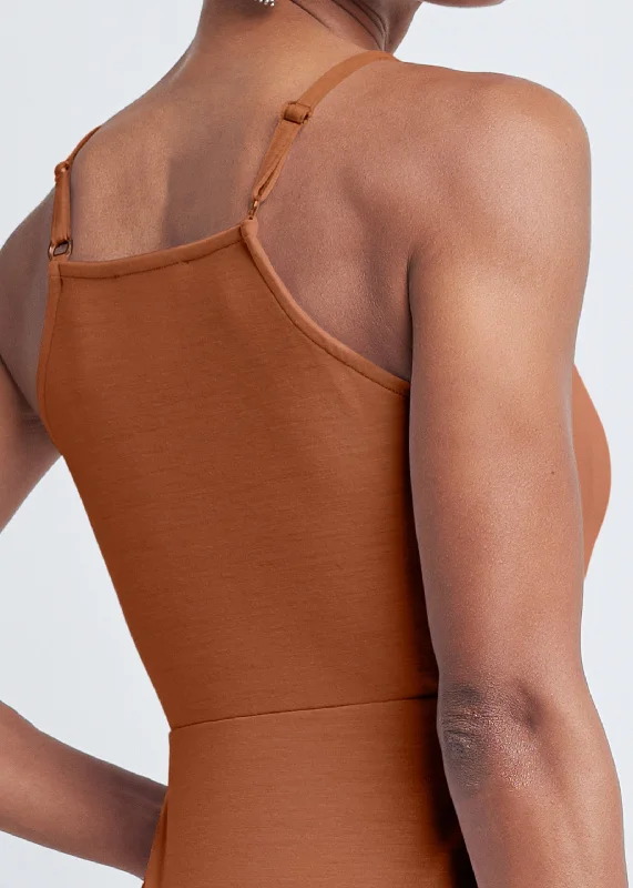 Strappy sleeveless top - Brown