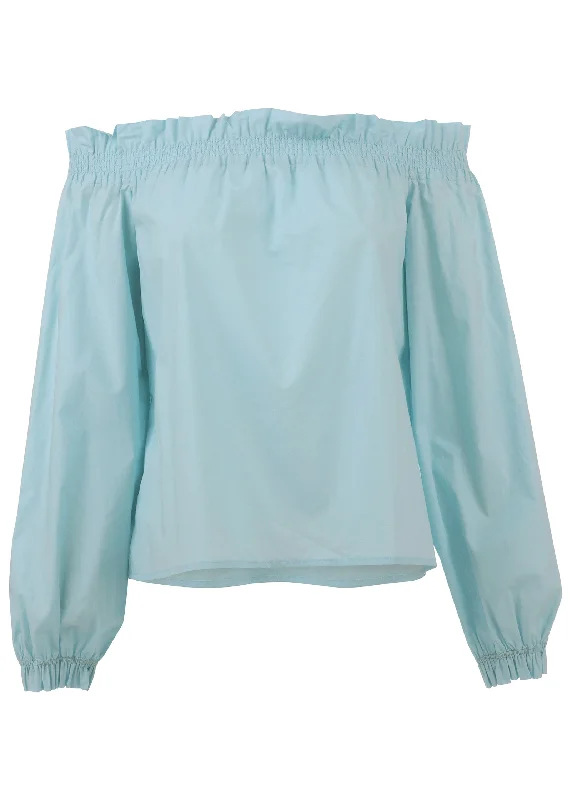 Off-the-shoulder top - Light Blue