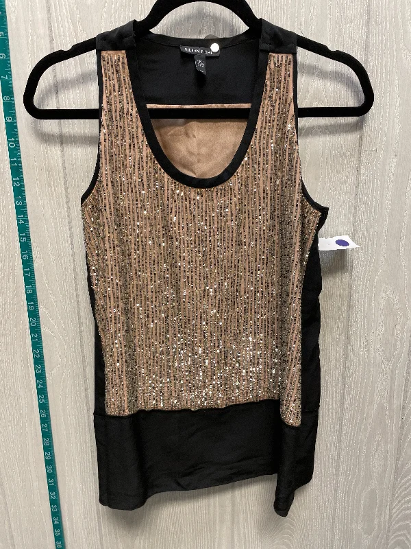 Black & Brown Top Sleeveless Eileen Fisher, Size S