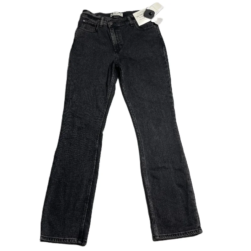 Black Denim Jeans Straight By Abercrombie And Fitch, Size: 2