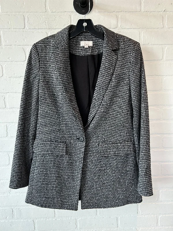 Blazer By Loft In Black & Gold, Size: S