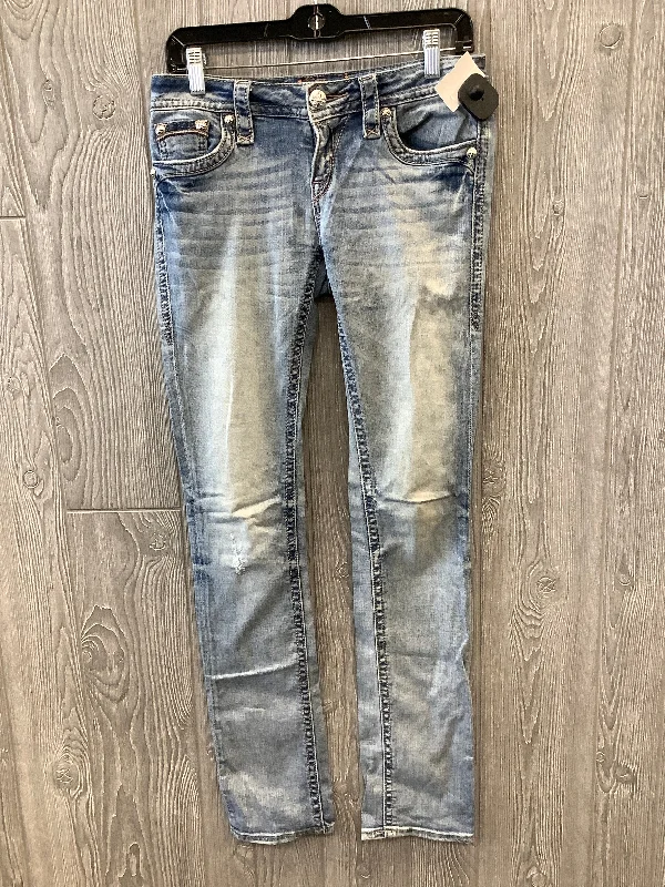 Blue Denim Jeans Straight Rock Revival, Size 4