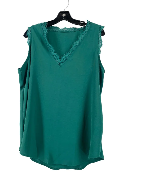 Green Top Sleeveless Clothes Mentor, Size Xl