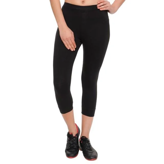 HiFlyers Women Yogawear Casual Capri Black