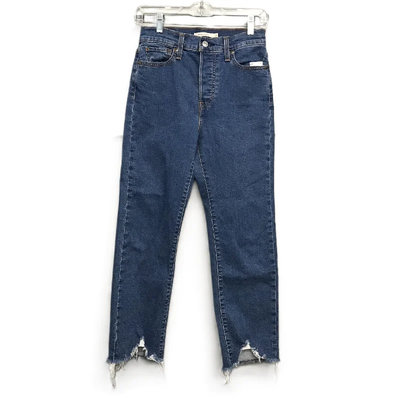 Jeans Straight By Levis In Blue Denim, Size: 2