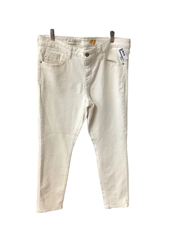 Jeans Straight By Pilcro In White Denim, Size: 12