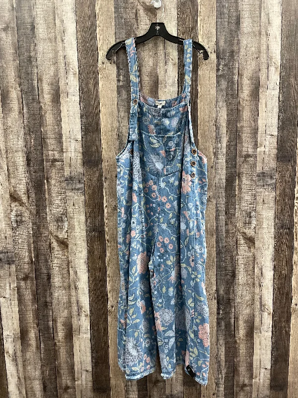 Overalls By Easel In Blue Denim, Size: L