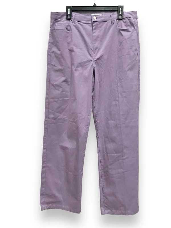 Purple Pants Wide Leg Mng, Size 14