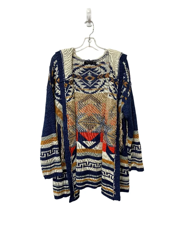 Sweater Cardigan By Blu Pepper In Multi-colored, Size: M