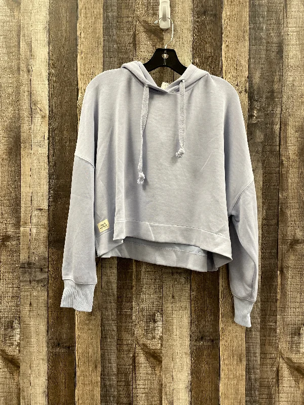 Sweatshirt Hoodie By Simply Southern In Light Blue, Size: L