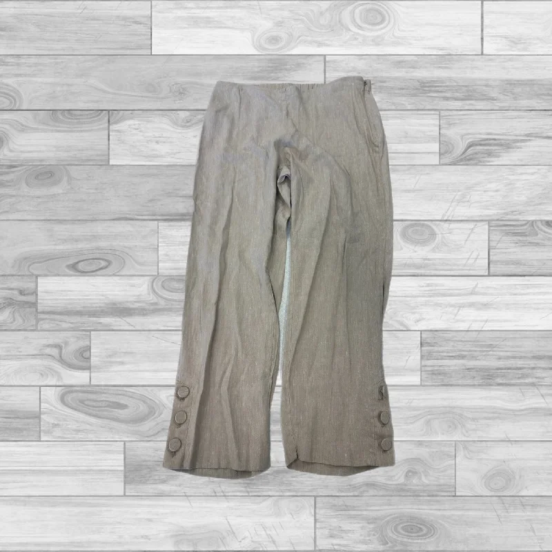 Tan Pants Linen J. Jill, Size L