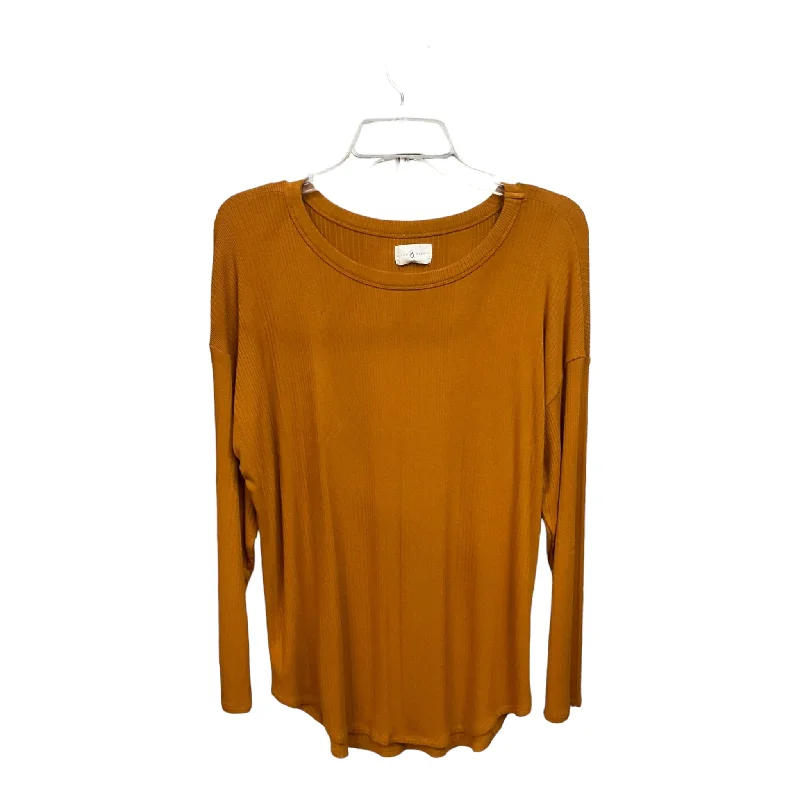 Top Long Sleeve Basic By Lou And Grey In Mustard, Size: L