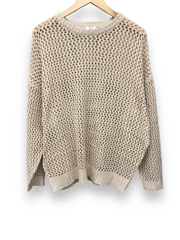 Top Long Sleeve By Clothes Mentor In Tan, Size: L