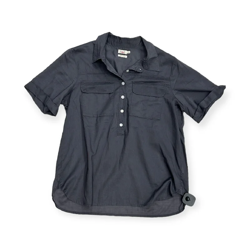 Top Short Sleeve By Faherty In Grey, Size: M