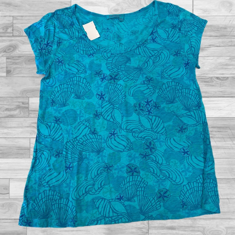 Top Short Sleeve By Fresh Produce In Blue, Size: L