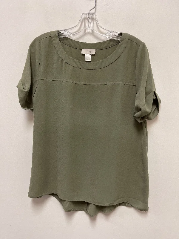 Top Short Sleeve By Loft In Green, Size: Xs