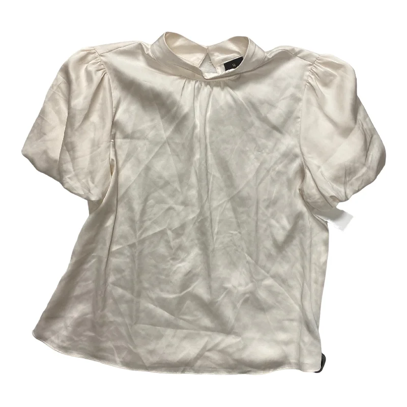 Top Short Sleeve By Worthington In White, Size: L