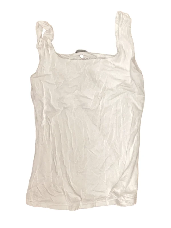 Top Sleeveless By Clothes Mentor In White, Size: M