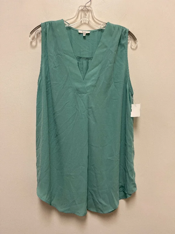 Top Sleeveless By Jodifl In Green, Size: L