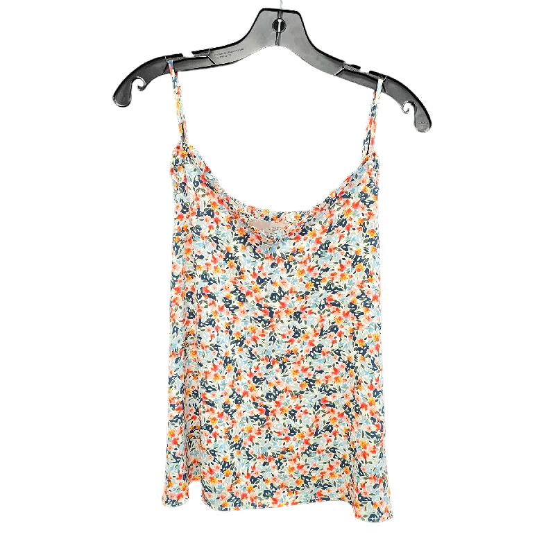 Top Sleeveless By Loft In Floral Print, Size: M