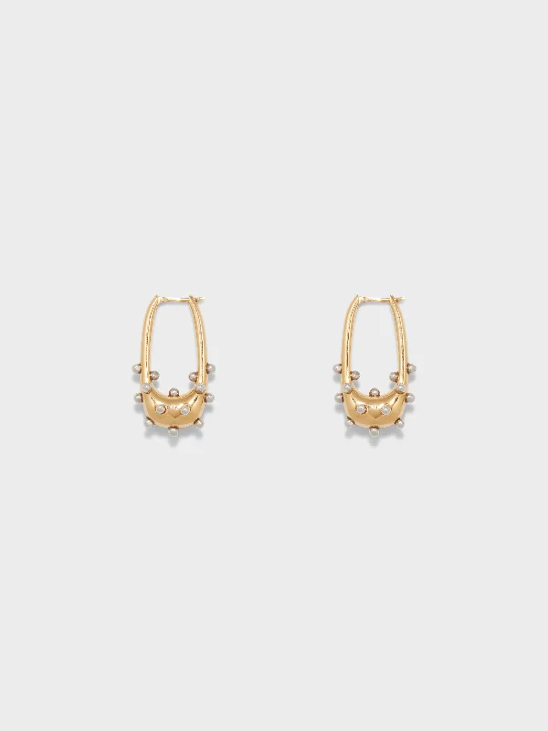 Elias 18kt Gold and Palladium-Plated Hoop Earrings