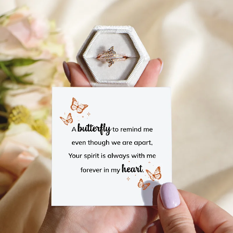 Butterfly Memorial Ring