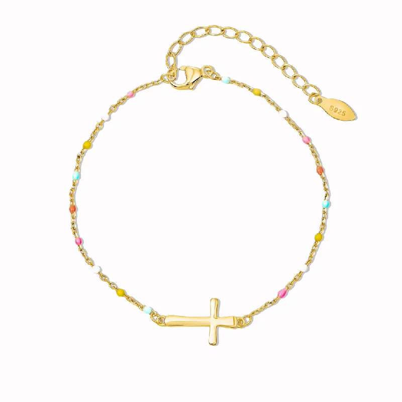 To My Daughter ""Pray Through It"" Cross Bracelet