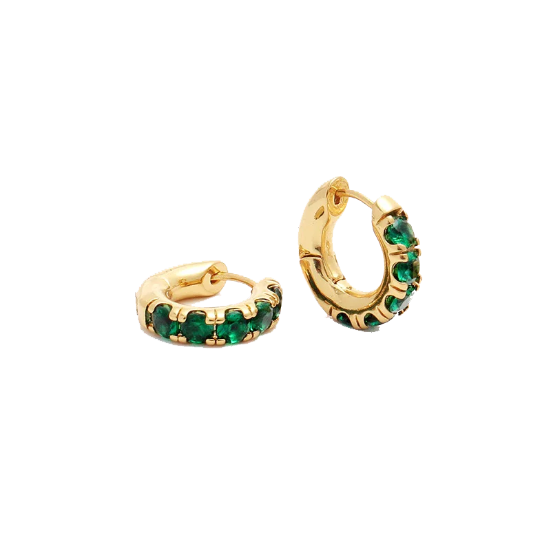 Emerald Hoops (Final Sale)