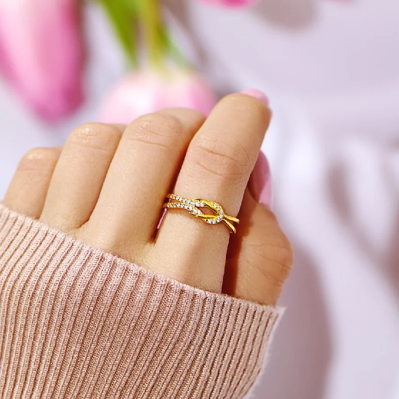 Sisterly Love Square Knot Ring - Gift of Enduring Friendship