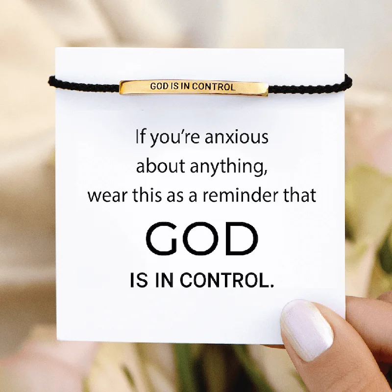 GOD IS IN CONTROL - MOTIVATIONAL TUBE BRACELET