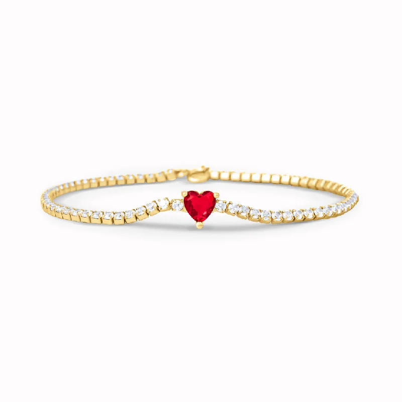 ""You're Magic"" Self Love Heart Tennis Bracelet