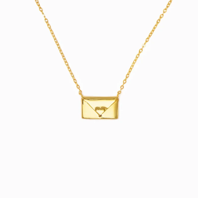 ""I Love You"" - Envelope Necklace