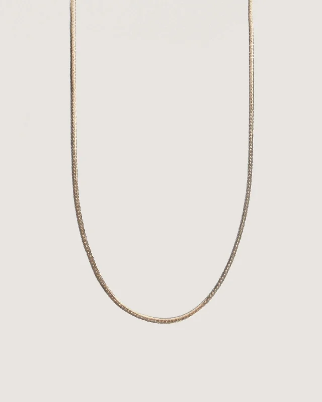 Petit Kennedy Herringbone Chain Necklace