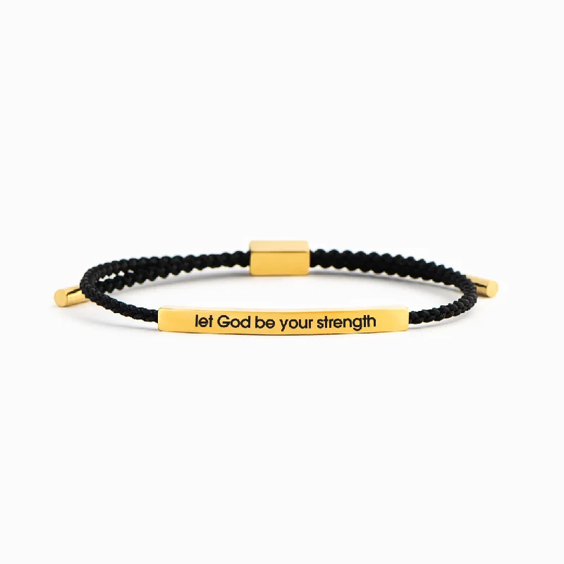 Let God Be Your Strength - Motivational Tube Bracelet