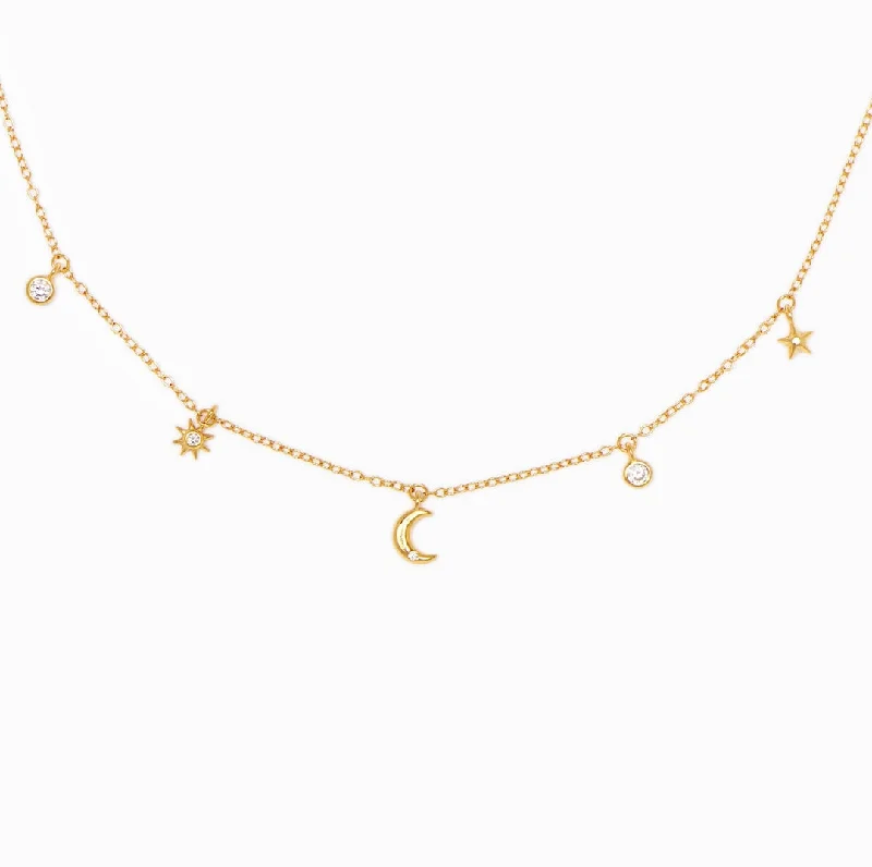 Sun Moon Star - Celestial Charm Necklace