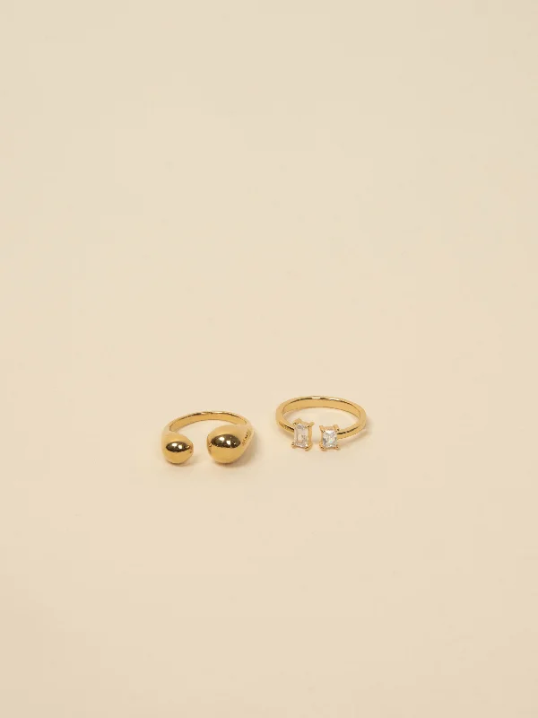 Golden Hour White Stone Ring