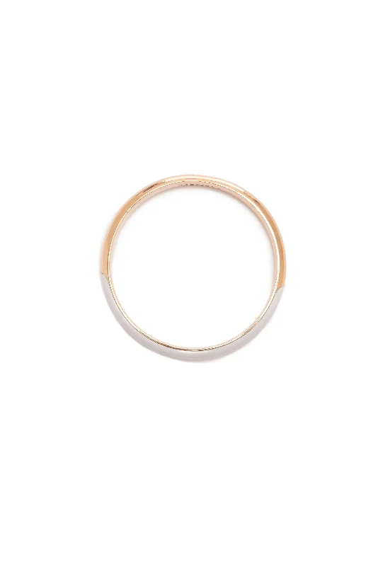 Vitreous Ivory Enamel & 18K Gold Bangle