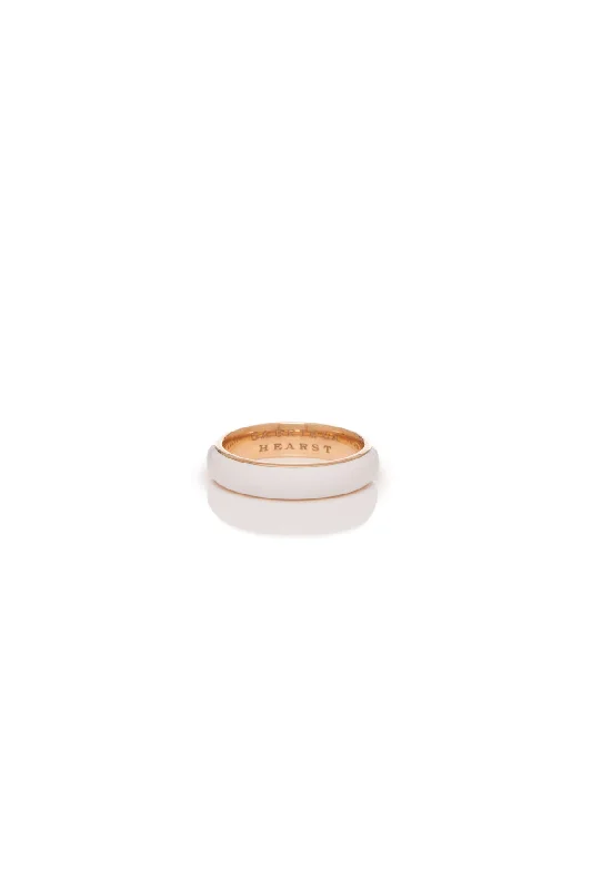 Vitreous Enamel and 18kt Gold Ring