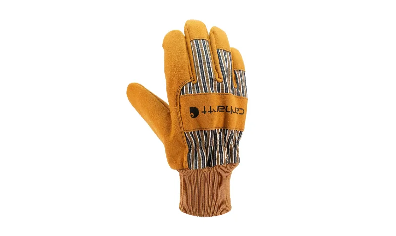 Men's Synthetic Suede Knit Cuff Work Glove