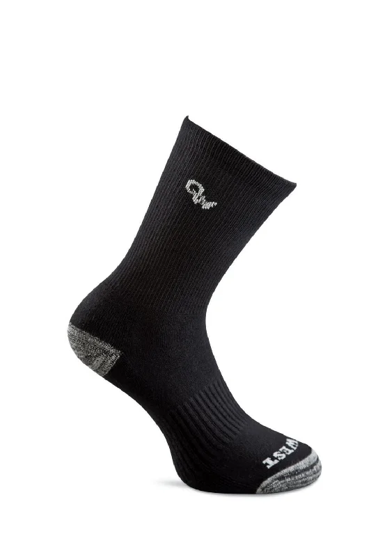 Old West Black Children Cotton Blend Soft Grip 3-Pack Crew Socks